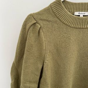 Madewell Eaton Dotted Olive Sweater